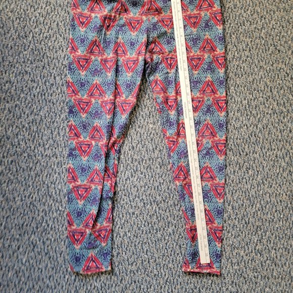 Tall and Curvy LuLaRoe Sage Green and Red Geometric Buttery Soft Leggings XXL - Picture 14 of 16